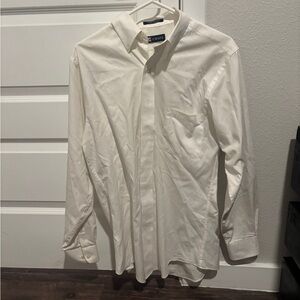 Chaps White Button Down Dress Shirt